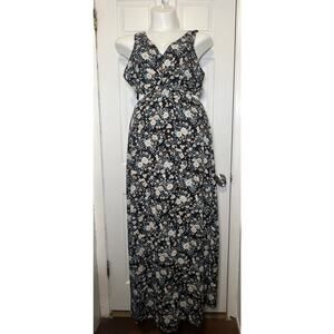 Willow & Root Blue Floral Side Cut Out Dress NWT Women’s Size XL Boho Flowy